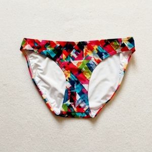 VENUS Bali Scoop Abstract Print Bikini Bottom, size 4